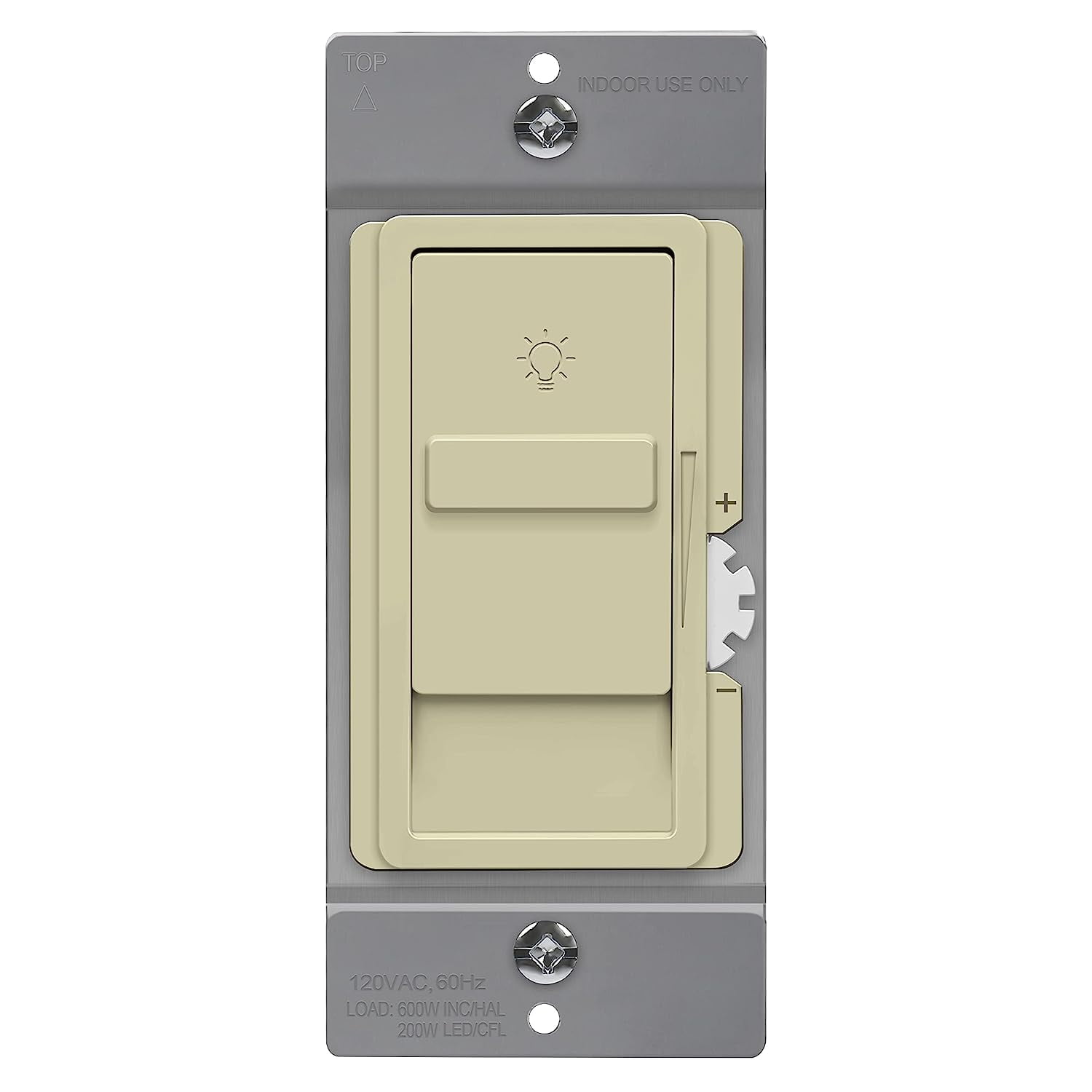 TOPGREENER Digital Dimmer Light Switch for 200W Dimmable LED/CFL Lights, Single Pole Led Slide