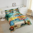 thumbnail image 4 of Erosebridal Starfish Seashell Bedding Twin Comforter Set,Summer Beach Down Comforter,Teenager Bedroom Decor,Reversible,Lightweight,2-Piece, 4 of 8