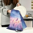thumbnail image 6 of Dreamtimes Galaxy Sky Feather Kitchen Towel, Dish Towels Quick Drying Tea Towels Absorbent Hand Towels for Kitchen Sink Dinner Table 28 x 18 Inches, Set of 1, 6 of 7
