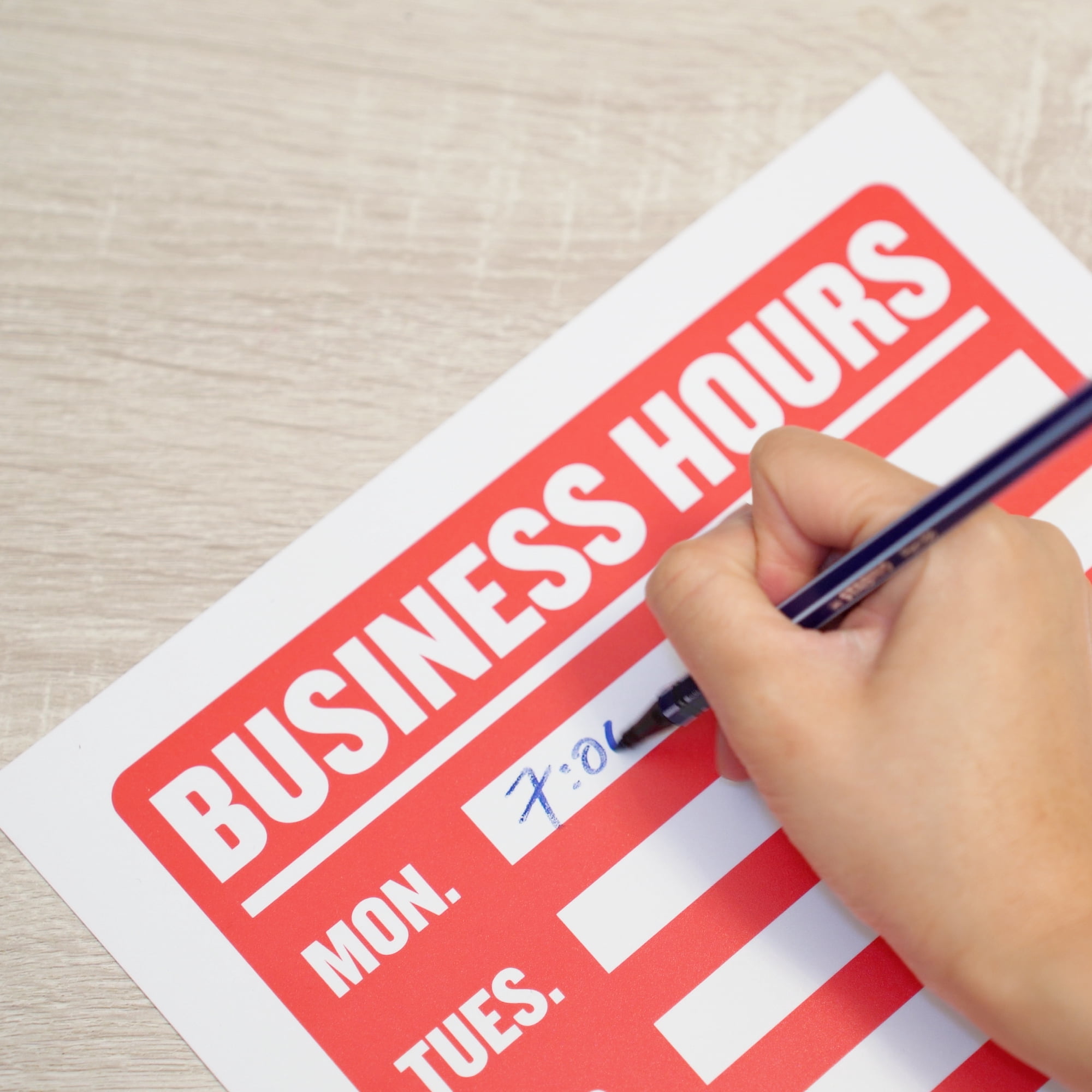 BAZIC Business Hours Sign 9"X12", Open Closed Signs For Business Store, 24-Pack