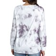 thumbnail image 5 of Women Tie Dye Print Long Sleeve Round Neck Basic Sweatshirt, 5 of 5