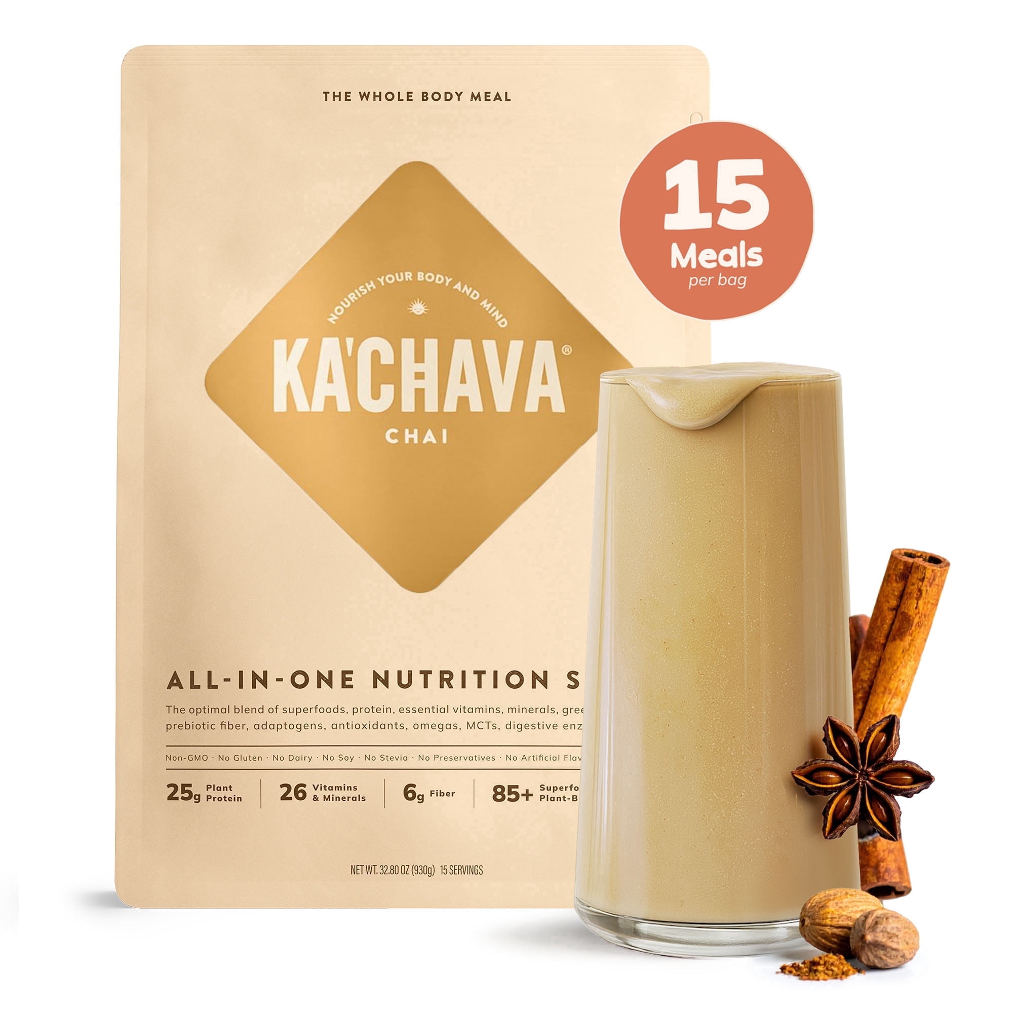 Ka'Chava Chai Meal Replacement Powder - 15 Servings