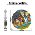 thumbnail image 3 of Qekee Scooby-Doo Print Compact Makeup Mirror Folding Mini Pocket Mirror Portable Hand Mirror Double-Sided 2 x 1x Magnification for Woman Girls-Round Shape, 3 of 9