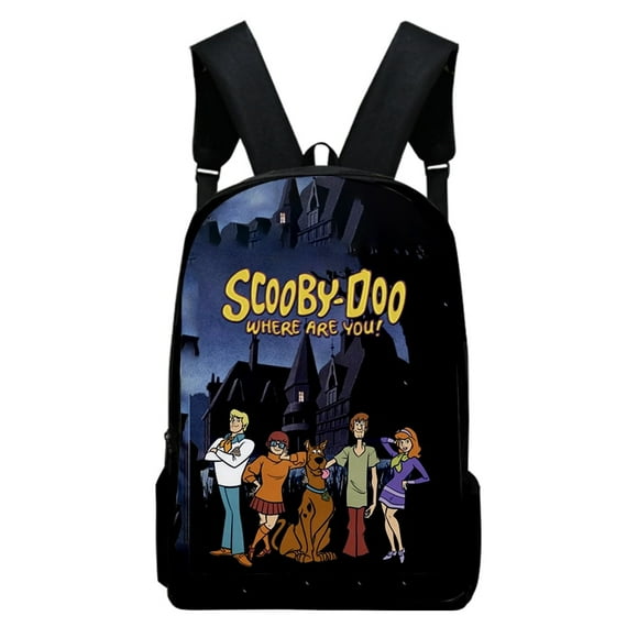 Scooby Doo Merch Oxford Cloth Shoulder Backpack Multi Zipper Pack Casual Student School Bag-XTYD2749