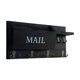 thumbnail image 1 of Soporte para llaves, estante de almacenamiento de pared, organizador de correo con gancho para la entrada. Negro, 1 of 9