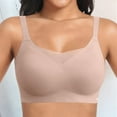 thumbnail image 4 of Everyday Bras for Women Womens Bras Push up Front Closure Sports Bra Small Woman Bras 2 Cup Push up Bra Brazier for Women Womens Comfort Bras Women Bras plus Size Sports Womens Sports Bras Beige M, 4 of 5