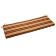 thumbnail image 5 of Blazing Needles  60-inch Indoor/Outdoor Bench Cushion - 60" Kingsley Stripe Ruby, 5 of 5