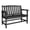 Black, variant on Alpha Joy 50" HDPE Outdoor Patio Garden Bench with Reinforced Structure for Park, Yard and Porch, Navy Blue