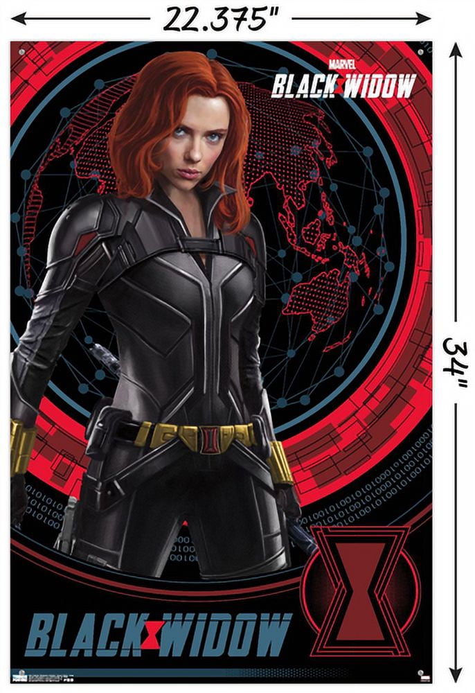 Marvel Cinematic Universe - Black Widow - Pose Wall Poster with Push Pins, 22.375" x 34"