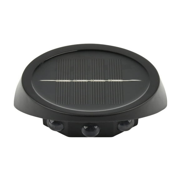 Solar Outdoor Lights 3-LED Warm White Wall Mount Garden Step Staircase Lights with Polycrystalline Solar Panel and IP44 Waterproof Rating