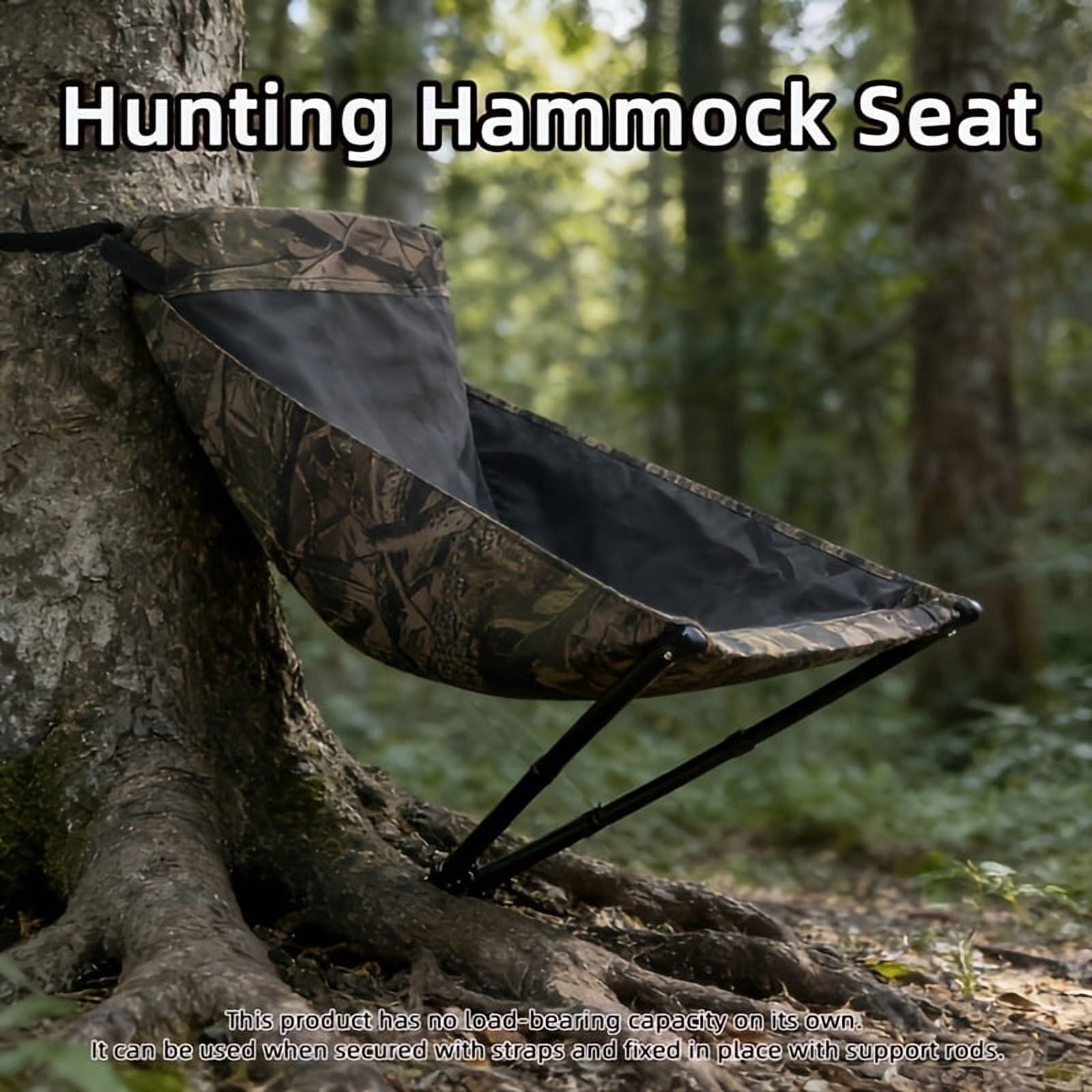 Portable hunting cushion, low and foldable hunting chair with adjustable straps and lumbar support, stable and compact concealed stool, suitable for outdoor hunting, camping, and fishing