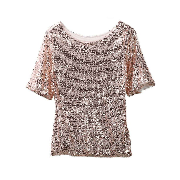 One opening - Sequin Womens Sparkle Glitter Tank 3/4 Sleeve Cocktail ...