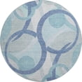thumbnail image 2 of Addison Rugs Mayfield Premium Machine Washable Transitional Geometric Blue Round Rug, 8' x 8', 2 of 6