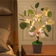 thumbnail image 5 of Lámpara de noche de árbol de luz, enchufe USB, decoración de dormitorio con forma de planta LED (hoja de eucalipto), 5 of 9