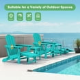 thumbnail image 5 of SERWALL Adjustable Folding Adirondack Chair with Footrest & Dual Cup Holders Set of 4, HDPE Foldable Multifunctional Adirondack Chair with Ottoman for Patio, Outdoor, Garden, Aruba, 5 of 7