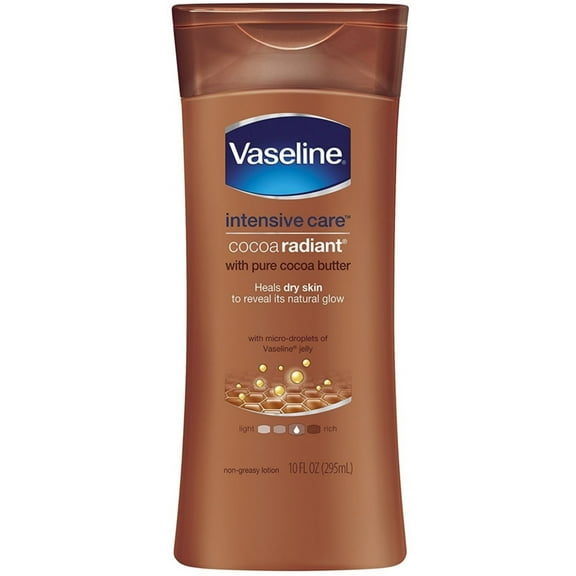 Vaseline Intensive Care Body Lotion, Cocoa Radiant, 10 oz, 3-Pack