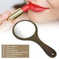 thumbnail image 4 of Handheld Mirror, With Wood Handle Hand Held Makeup Mirror, For Barbers Salon Hairdressers Vert, 4 of 8