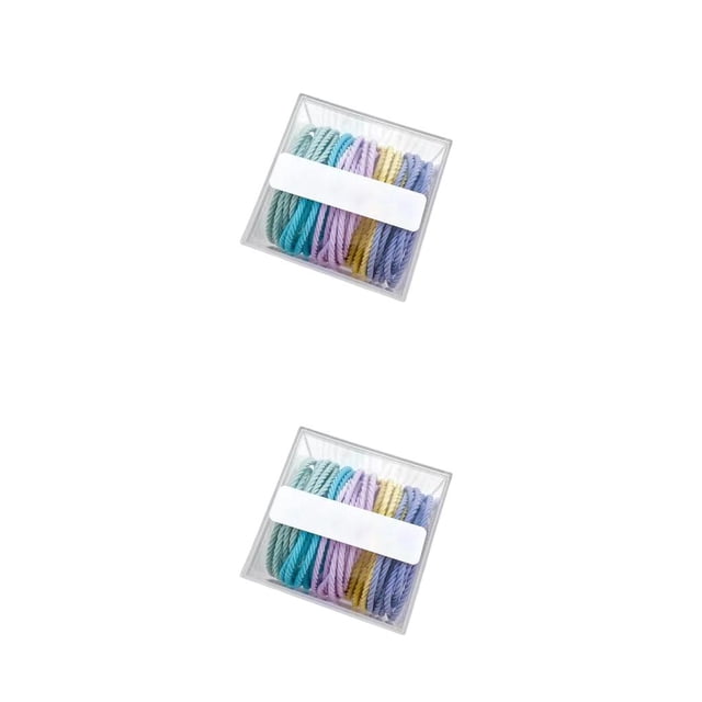 Guardurnaity Paquete de 50 bandas elásticas para el cabello para mujer, cola de caballo reutilizable, regalos para esposa, bandas para la cabeza, bandas para Luz colorida 2piezas Guardurnaity CBP491591