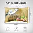 thumbnail image 2 of Watercolor Canary Bird Satin Pillowcase for Hair and Skin, Similar to Silk Pillow Cases 20x30 Inches Satin Cooling Pillow Covers with Zipper, 2 of 5