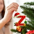 thumbnail image 4 of 2D Acrylic Christmas Tree Letter Pendants for Holiday Decor and Gifting, Double-Sided Printing with Festive Designs, Versatile Ornaments for Tree Door Backpack and Car, 4 of 6