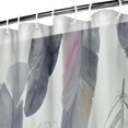 thumbnail image 3 of Pink and Grey Watercolor Feather Pattern Shower Curtain 72"x84" ,Bathroom Decorative Shower Curtains Set with 12 Hooks,Modern Waterproof Washable Shower Curtain, 3 of 6