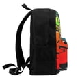 thumbnail image 4 of Lsque Geometry Dash Pattern Adult Backpack – Durable & Lightweight PU Canvas Storage Bag , 15” Laptop Compartment, and Multiple Pockets, 4 of 7