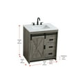 thumbnail image 2 of Elegant Kitchen and Bath Austin 30 Inch Single Bathroom Vanity In Rustic Grey, 2 of 15