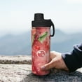 thumbnail image 7 of Lsque Refreshing Watermelon Slices Pattern Water Bottle,18oz Sports Insulated Kettle for Cycling Gym Basketball Outdoor, Suitable as a Present, 7 of 7