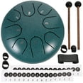 thumbnail image 1 of Hytrove 1Ensemble Instrument de Percussion en Acier Vert pour Musicothérapie Méditation et Yoga, 1 of 5