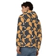 thumbnail image 4 of Wukai Chicken Legs Print Men's Zip-Up Hoodie,Fleece Full-Zip Hoodie for Men, Hooded Sweatshirt-3X-Large, 4 of 5
