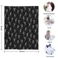 thumbnail image 4 of Black Dancing Skeleton Pattern Blanket,Comfortable Soft Flannel Throw Blanket,All Season,Warm Lightweight Blankets for Sofa Bed Couch Living Room Chair,30"x40", 4 of 4