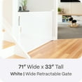 thumbnail image 3 of Perma Child Safety 71 in. Wide x 33 in. Tall White Retractable Baby Gate, 3 of 16