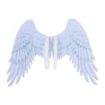 thumbnail image 3 of Disfraz de alas de ángel con plumas para adultos, ideal para fiestas temáticas, regalo de cumpleaños. Blanco, 3 of 9