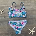 thumbnail image 2 of Girls Swimsuit Size 7-8 Bow Floral Strap Beach Swimwear Bikini Set Bathing Suits For Girls, 2 of 4