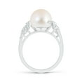 thumbnail image 2 of ANGARA Freshwater Cultured Pearl and Diamond Swirl Ring in 14K White Gold for Women | June Birthstone, Birthday, Anniversary, Jewelry Gift for Women | Pearl Ring, 2 of 9