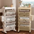 thumbnail image 3 of Mobile Bookshelf, 5 Tier Flexible Removable Bookcase With Wheels Versatile Rotatable Storage Rack For Organizing Office Classroom Home, 3 of 8