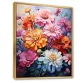 thumbnail image 2 of Designart "pasture Zinnia Carousel" Floral & Botanical Floater Framed Canvas Print, 2 of 7