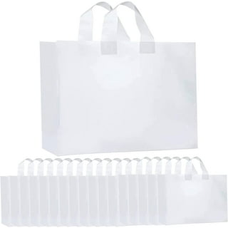 APPLE BAG White & Gray Sturdy Matte Paper Gift / Shopping BAG  8"X11"X5" Empty