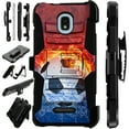 thumbnail image 1 of Compatible with Cricket Icon 2 (2020) Hybrid LuxGuard Holster Phone Case Cover (Soccer Storm), 1 of 1