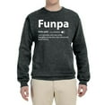 thumbnail image 2 of Wild Bobby,Funpa Like A Regular Grandpa Only Way Cooler, Father's Day, Unisex Crewneck Graphic Sweatshirt, Heather Black, 2XL, 2 of 3