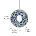thumbnail image 3 of Stained Glass Hummingbird Feeder with Diamond-Cut Leaf Patterns, 360° Flower Ports and Ant Moat, Handcrafted Borosilicate Nectar Station for Patio Garden Wild Bird Feeding, 3 of 6