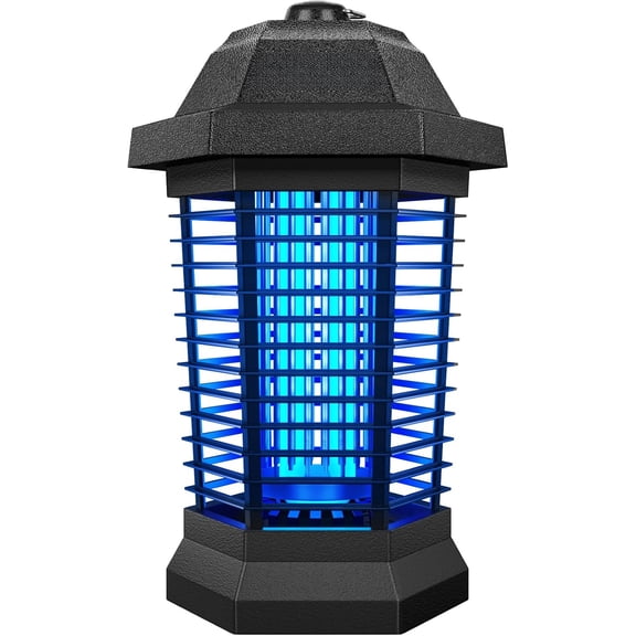 4200V Electric Bug Zapper, Black ABS Plastic Insect Killer, Plug-in Mosquito & Fly Zapper for Indoor and Outdoor Use