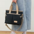 thumbnail image 3 of Bolso bandolera de lona multifunción para mujer Bolso con asa superior Moda para el trabajo (negro) Sywqhk Para Estrenar, 3 of 5
