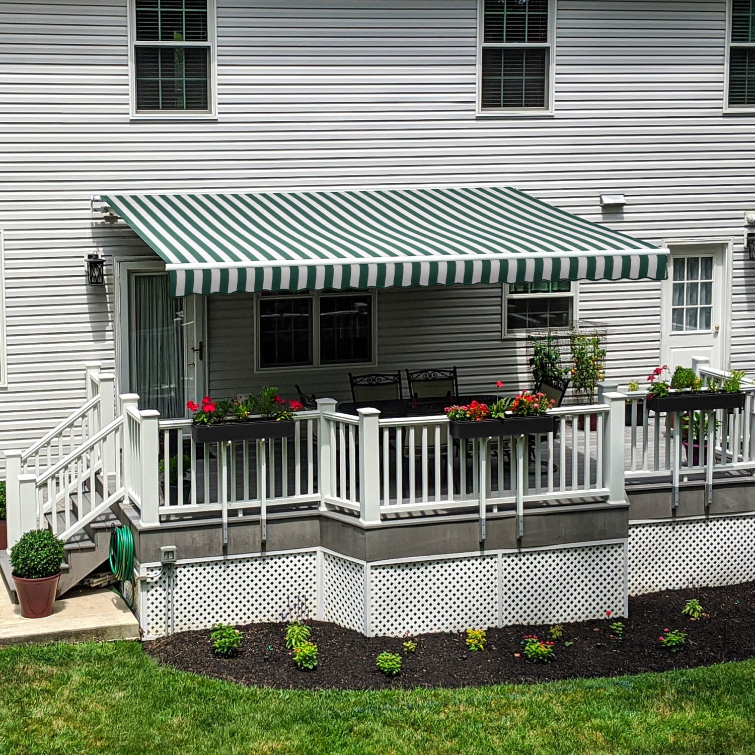 Awntech Maui Left Motor with Remote Motorized Retractable Awning