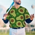 thumbnail image 4 of Fotbe Big Colorful Avocados Baseball Jersey Shirt for Men and Women, Casual Short Sleeves Button Down T-Shirt-Medium, 4 of 9
