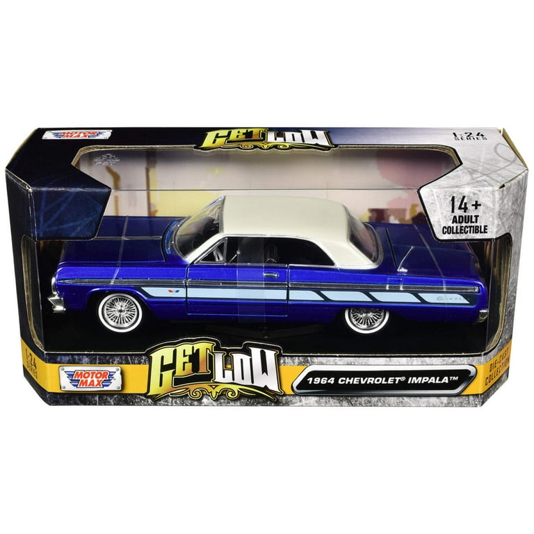 Bajar 1964 Chevrolet Impala Azul 1/24 Collectible Diecast