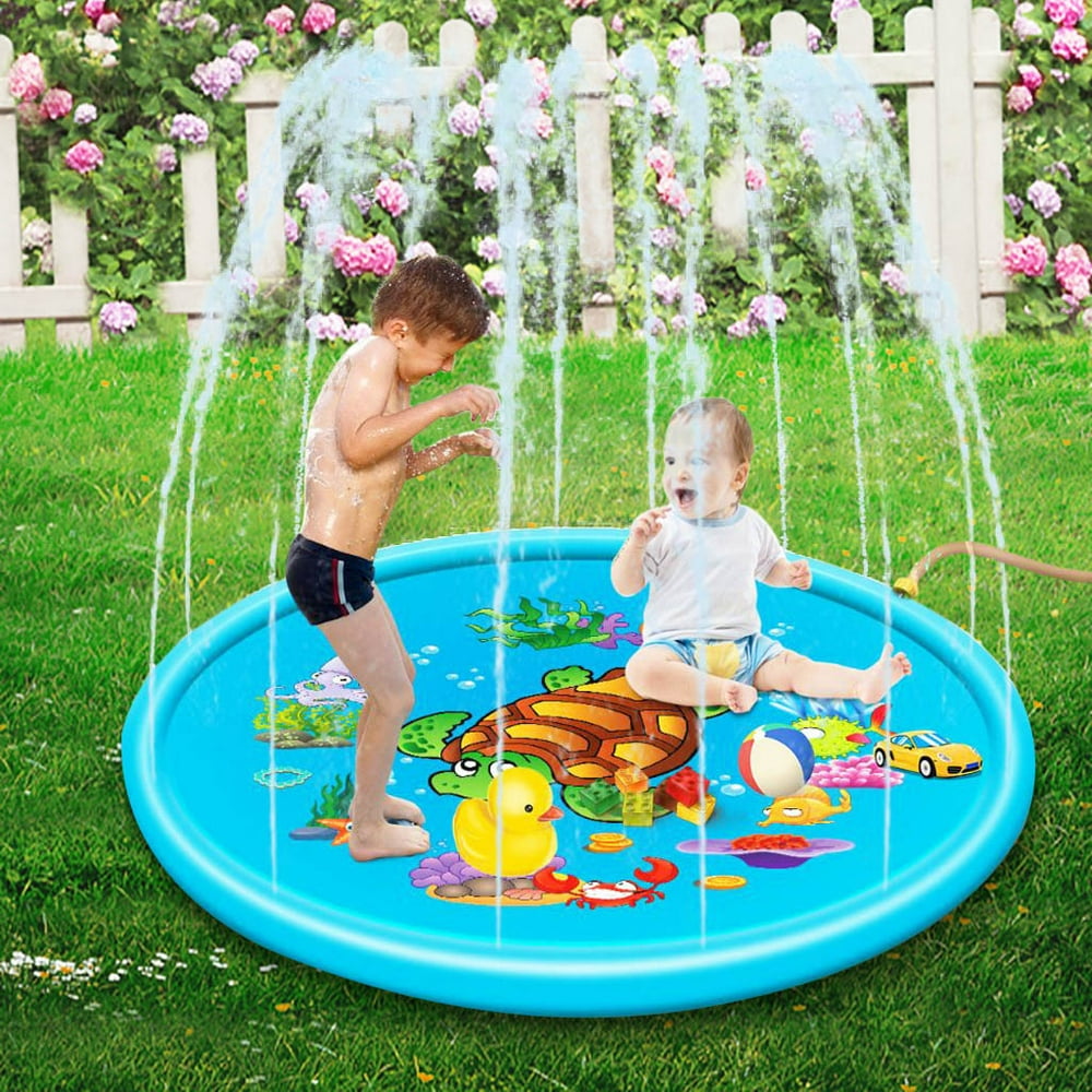 Splash Sprinkler Pad for Dogs and Kids,Pet and Toddler Summer ...