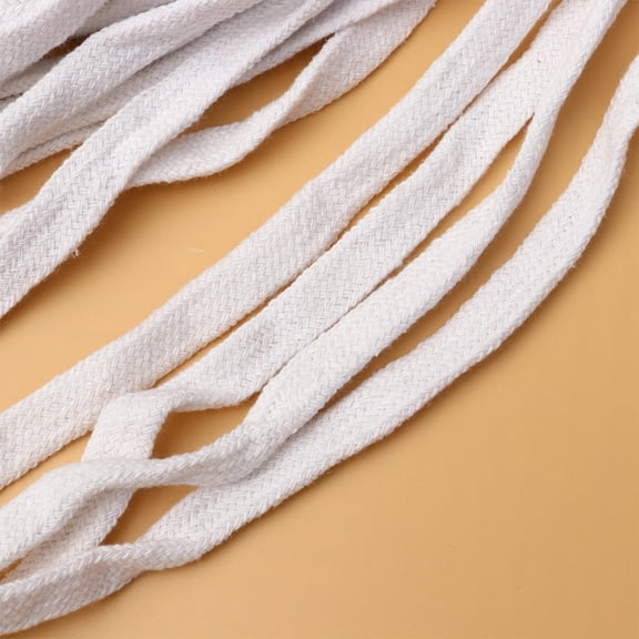 Hemobllo Braided Cotton Rope White for Fastening Strong and Durable 85M