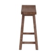 thumbnail image 3 of Wooden Frame Saddle Seat Counter Height Stool with Angled Legs- Brown, 3 of 11
