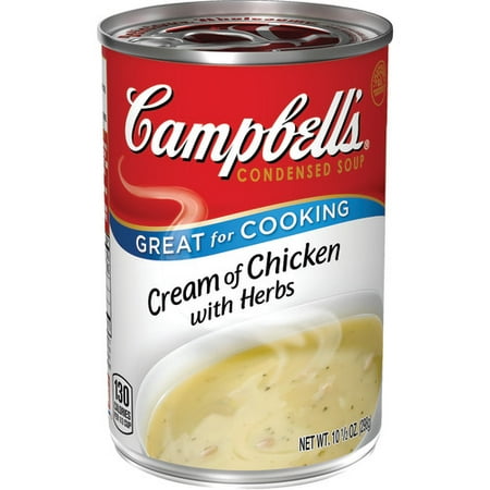 (4 pack) Campbell's Condensed Cream of Chicken with Herbs Soup, 10.5 oz. Can